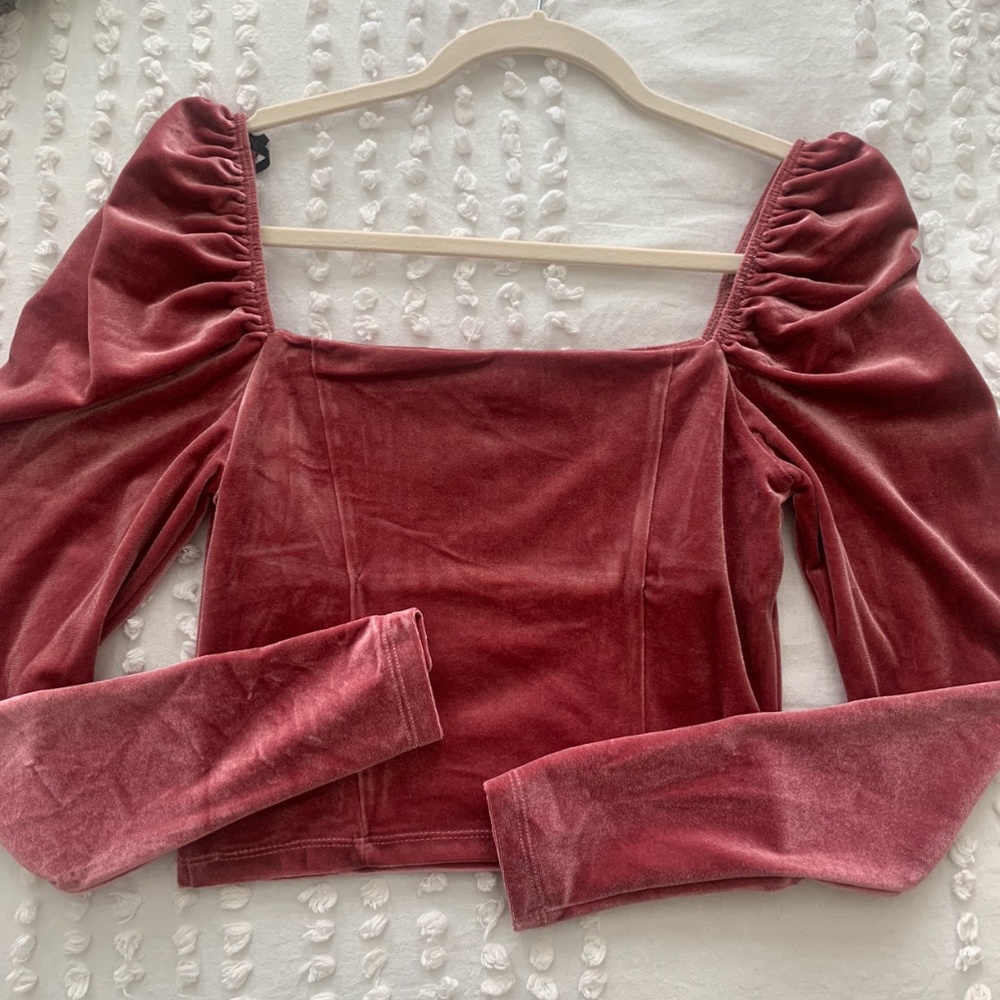 Velvet pink top